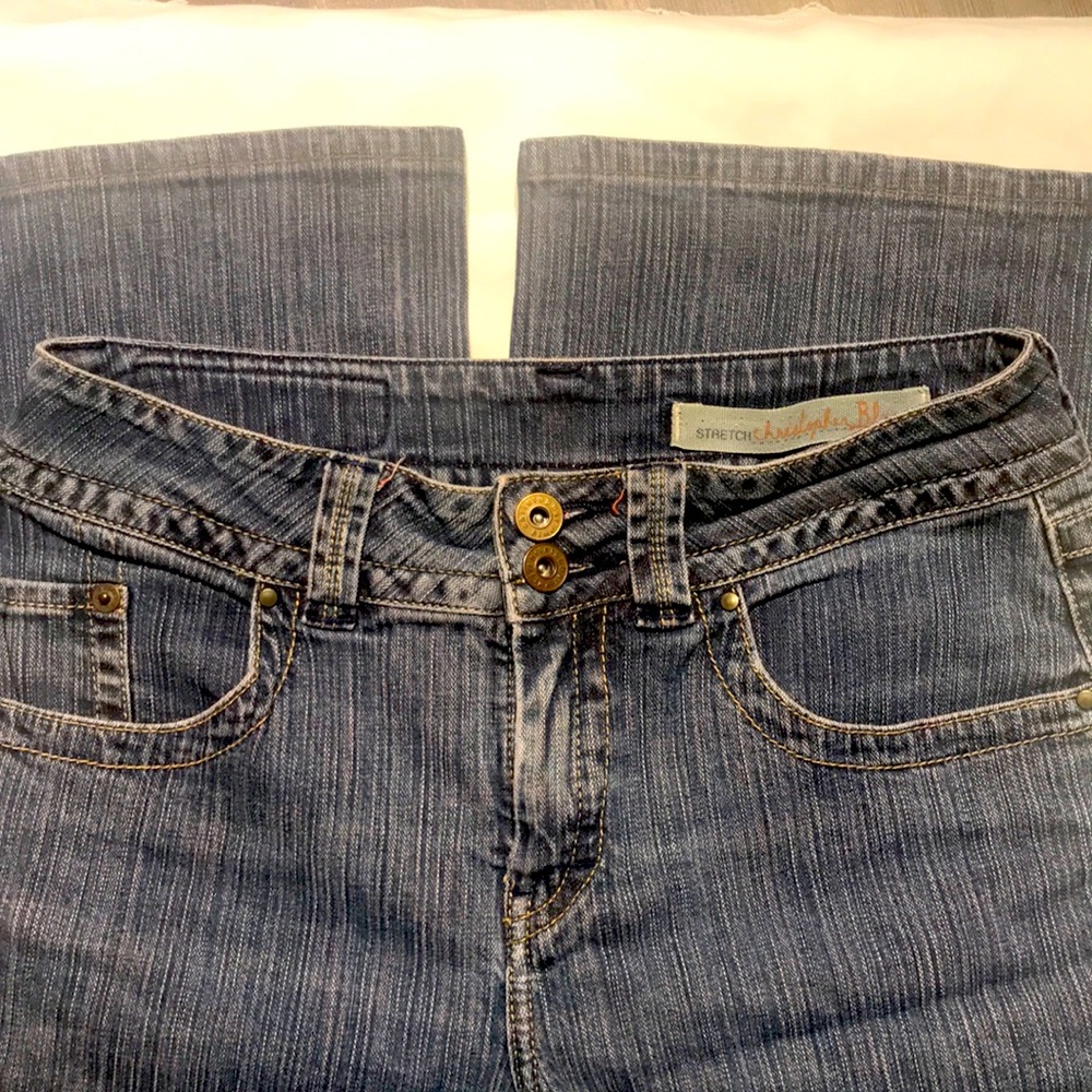 Christopher Blue stretch boot cut jeans